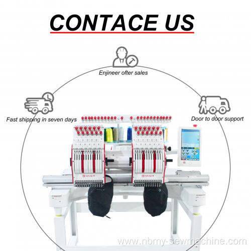 2-head flat embroidery machine and multi-head